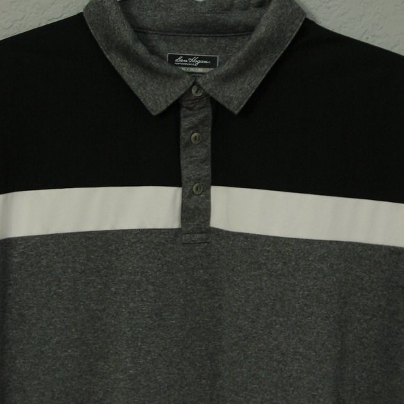 Ben Hogan Performance Golf Polo XL Mens Collared Club Shirt Black Gray White - Picture 10 of 16